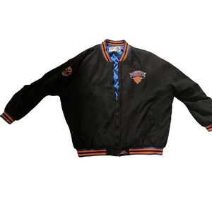 Vtg 90s NY Knicks Unique Sports Generation Jacket 5X Big &Tall Oversized Bomber